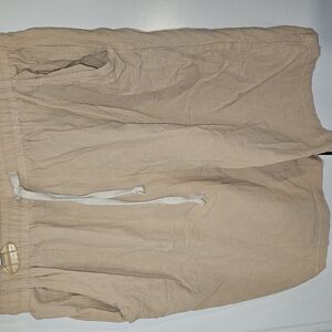 Men's Tan Flat Front Shorts